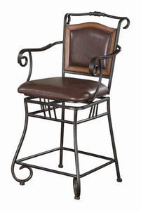 24"H BAR STOOL, BLACK GOLD, 24.50 X 22.00 X 40.50"H