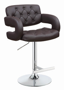 29"BAR STOOL, BROWN, 24.50 X 24.00 X 38.00-43.00"H