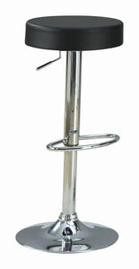 ADJ. BAR STOOL, BLACK, 14.00"DIA X 24.50-29.50"H