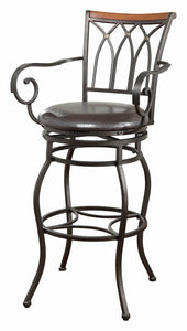 29"H BAR STOOL, BLACK GOLD, 22.00 X 22.00 X 45.50"H
