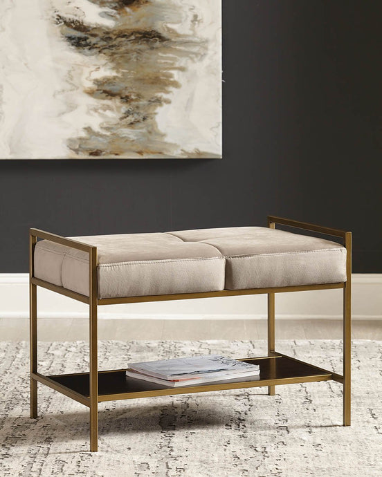 BENCH, GOLD, 28.00 X 18.00 X 20.00