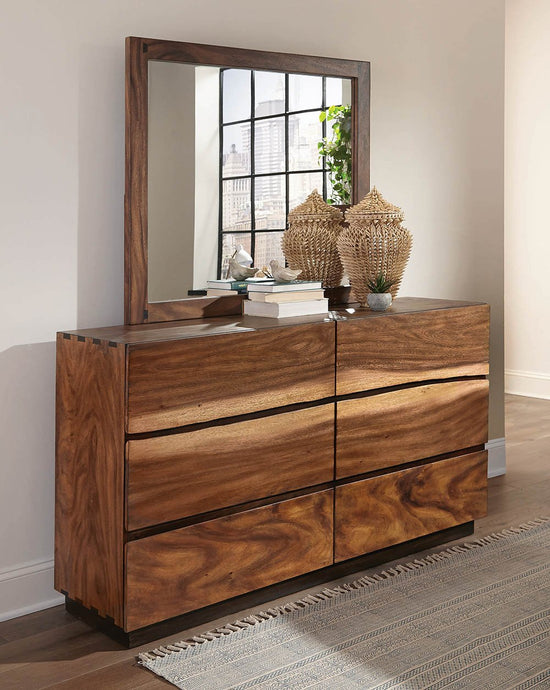 MIRROR, SMOKEY WALNUT