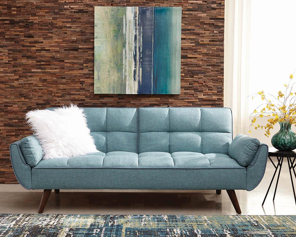 SOFA BED, TURQUOISE BLUE, 83.50 X 35.50 X 33.00