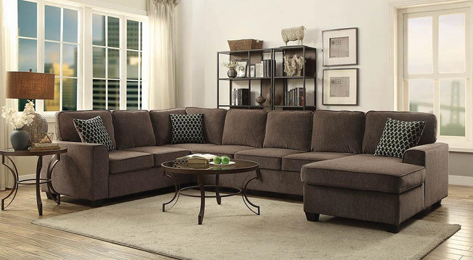 SECTIONAL, BROWN, 137.00 X 88.00 X 36.00