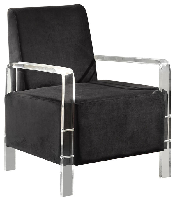 Liam Black Velvet Accent Chair