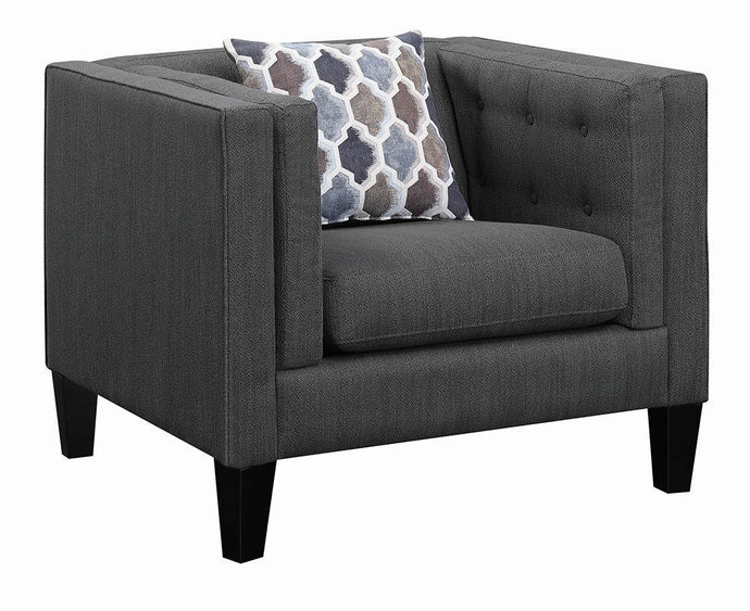 CHAIR, DUSTY BLUE, 37.50 X 34.00 X 32.00