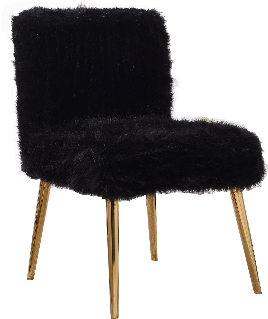 Tiffany Black Fur Accent Chair