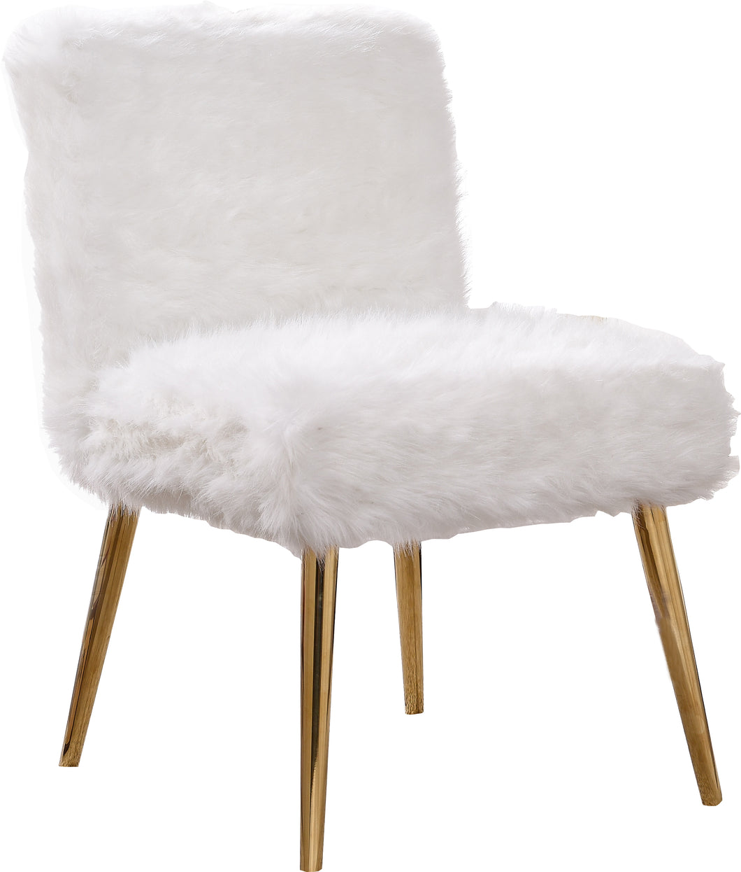 Tiffany White Fur Accent Chair