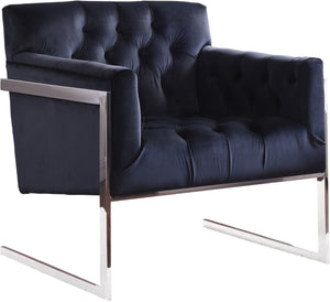 Riley Navy Velvet Accent Chair
