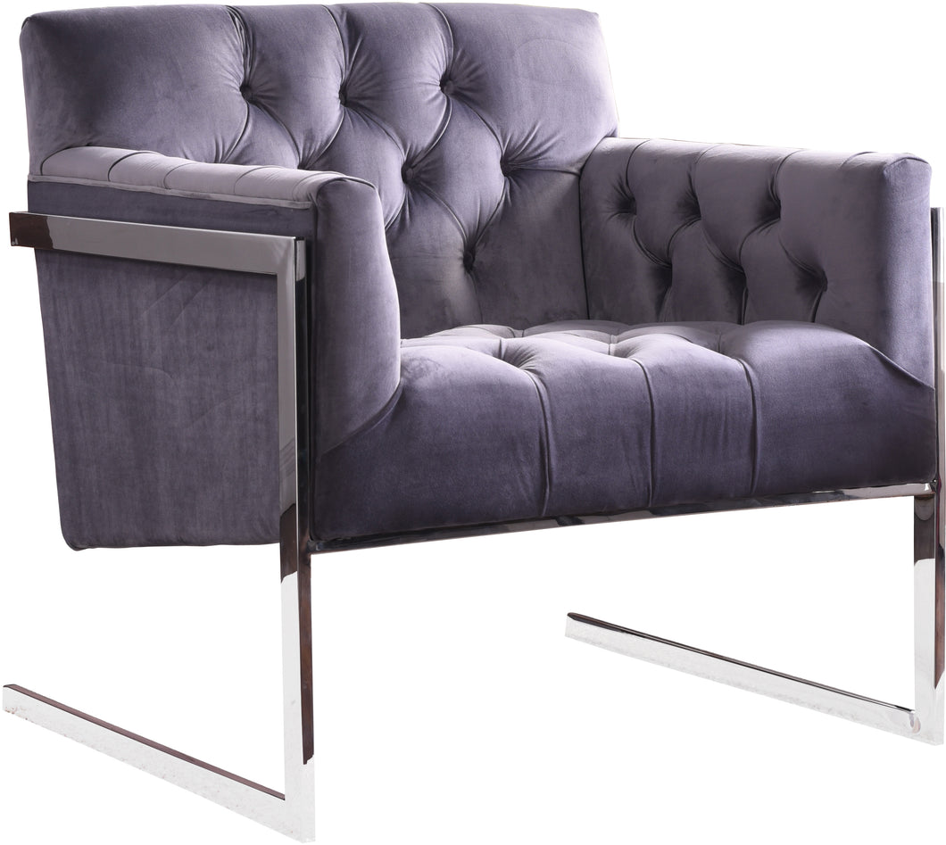 Riley Navy Velvet Accent Chair