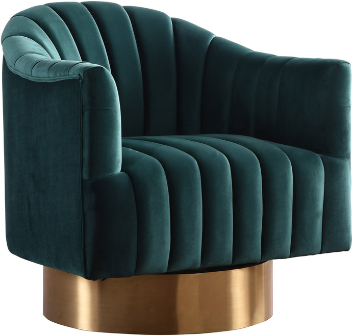 Farrah Green Velvet Accent Chair