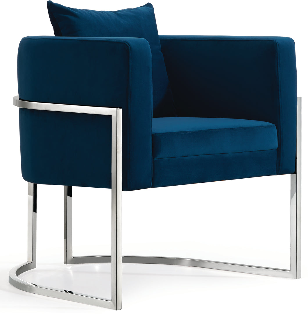 Pippa Navy Velvet Accent Chair
