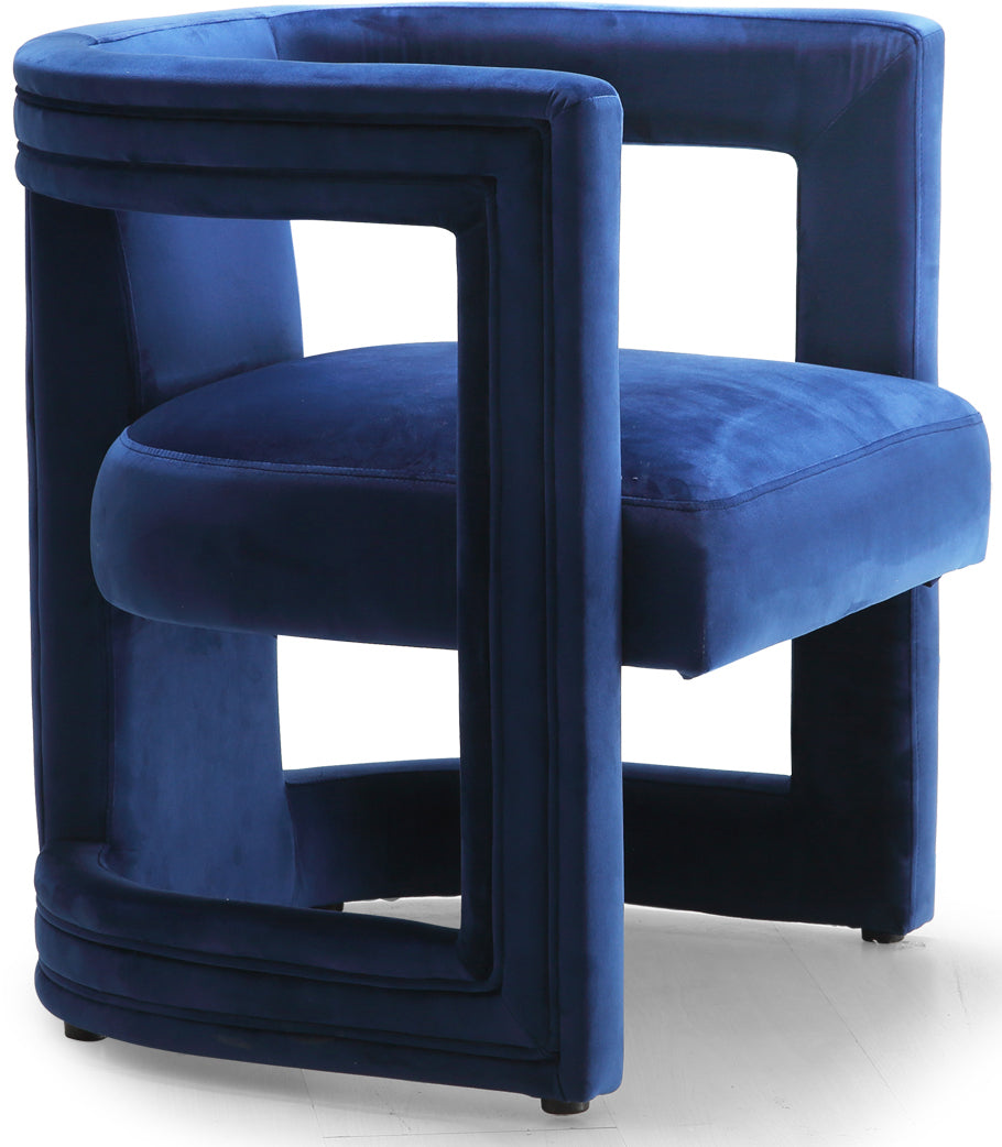 Blair Navy Velvet Accent Chair