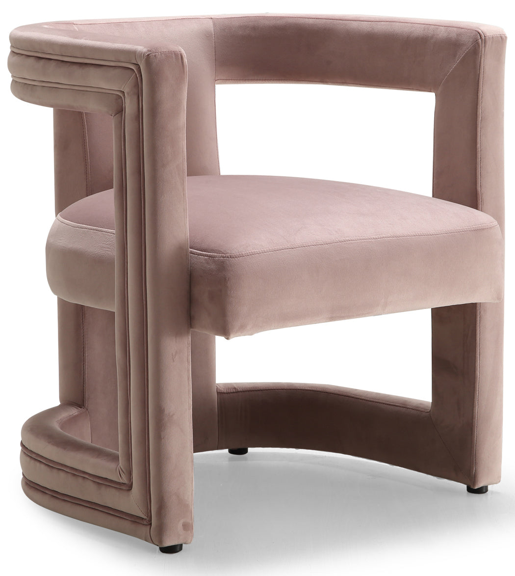 Blair Pink Velvet Accent Chair