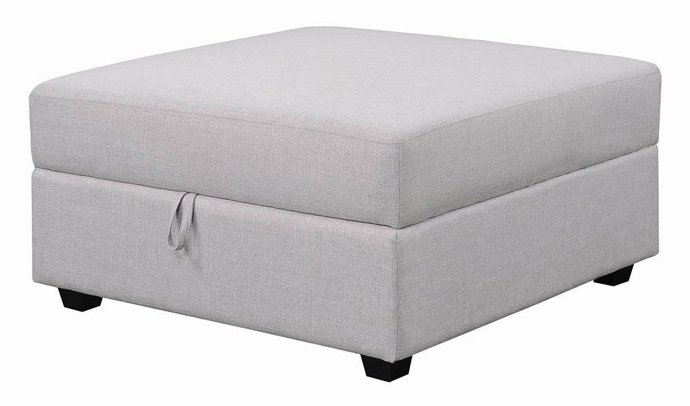 STORAGE OTTOMAN, GREY, 39.00 X 39.00 X 21.00
