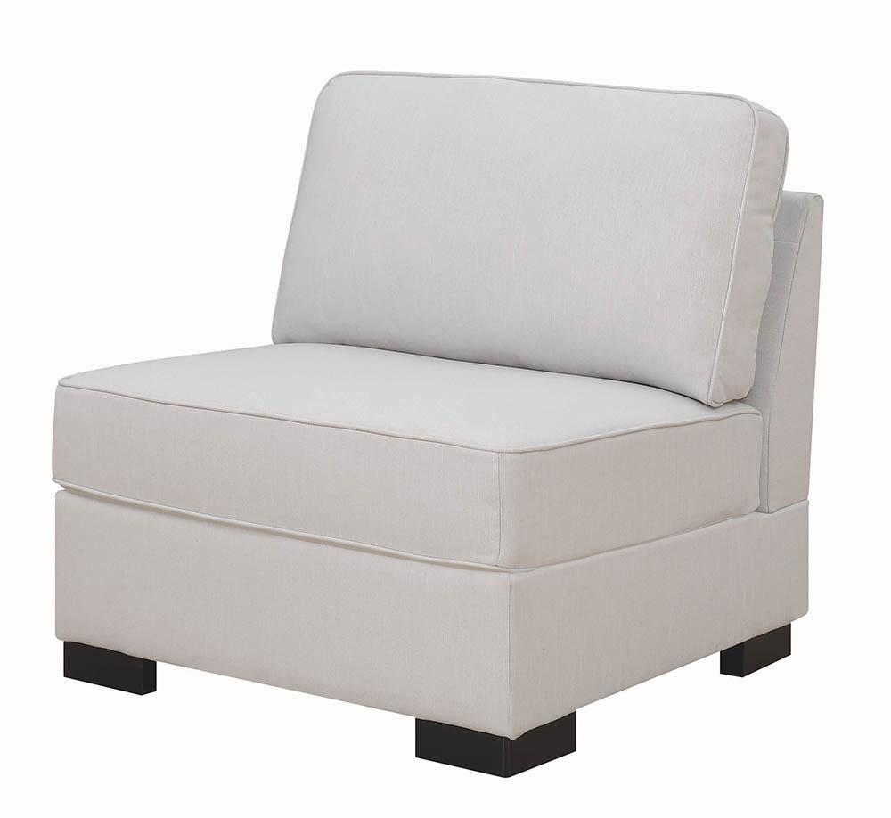 ARMLESS CHAIR, IVORY, 32.75 X 33.75 X 34.25