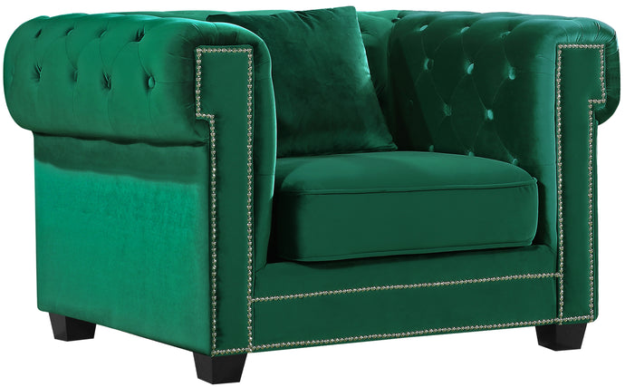 Bowery Green Velvet Chair