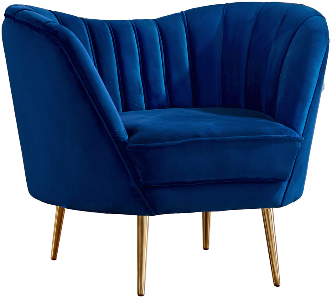 Margo Navy Velvet Chair