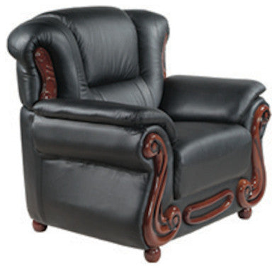 Bella Black Leather Chair