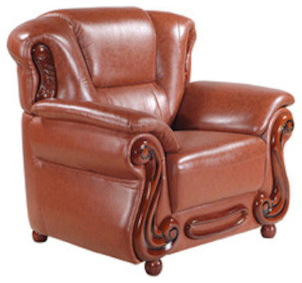 Bella Brown Leather Chair