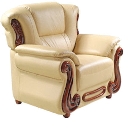 Bella Khaki Leather Chair