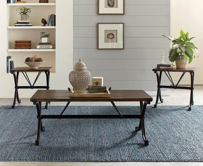 3PC TABLE SET, BROWN, 48.00