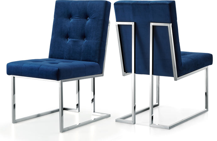Alexis Navy Velvet Dining Chair